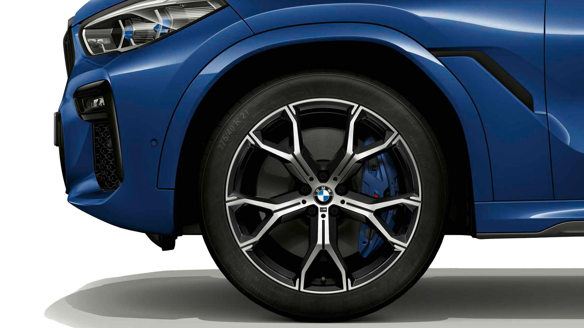 BMW X6 with M Sport package, light alloy wheel. BMW X6 with M Sport package with focus on light alloy wheel.